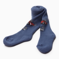 Колготки детские махровые «Гоночная машина» цвет деним, рост 98-104 Колготки детские махровые «Гоночная машина» цвет деним, рост 98-104