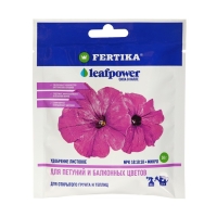 Удобрение минеральное "Фертика", "Leaf Power", для петуний и балконных цветов, 50 г Удобрение минеральное "Фертика", "Leaf Power", для петуний и балконных цветов, 50 г