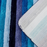 Коврик для ванной Доляна &laquo;Полосочки&raquo;, 43&times;68 см, цвет синий