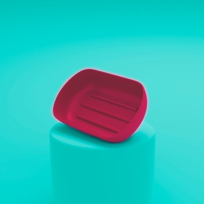 Набор аксессуаров для ванной комнаты &laquo;Тринити&raquo;, 6 предметов (мыльница, дозатор для мыла, два стакана, ёрш, ведро), цвет розовый