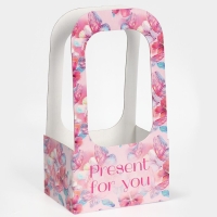 Коробка-переноска для цветов &laquo;Для тебя&raquo;, 17 &times; 12 &times; 32 см