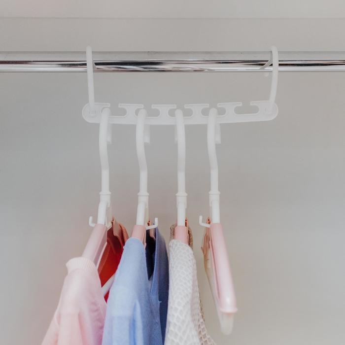 Вешалка органайзер трансформер, 24 см, 5 крючков, цвет белый Вешалка органайзер трансформер, 24 см, 5 крючков, цвет белый