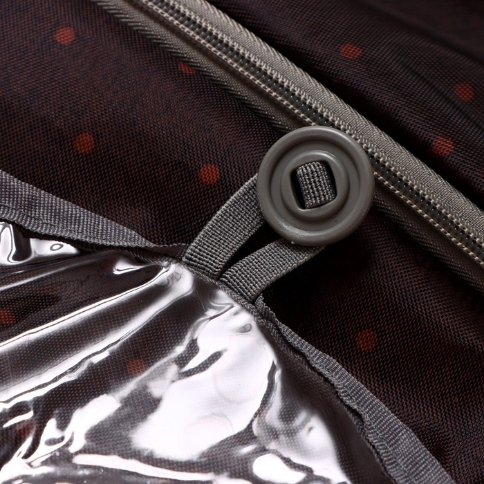 Санки-коляска &laquo;Наши детки 3-1К&raquo;, принт: в горошек шоколадный