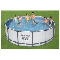 Бассейн каркасный Steel Pro Max, 427 х 122, фильтр-насос (220-240В), лестница, тент, 5612Х Bestway Бассейн каркасный Steel Pro Max, 427 х 122, фильтр-насос (220-240В), лестница, тент, 5612Х Bestway