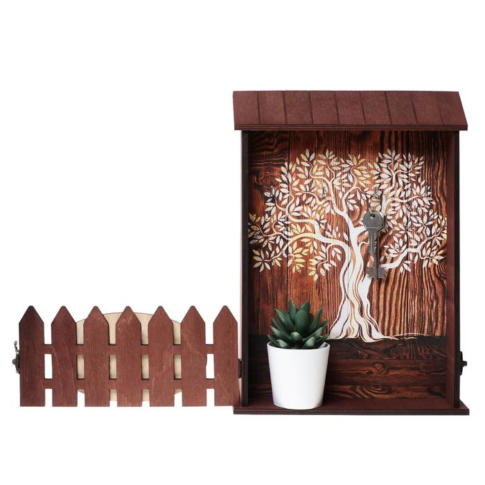 Ключница настенная &laquo;Дерево&raquo;, 22,5 х 30,5 х 5,7 см.