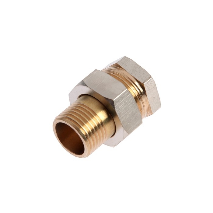 Американка OTMO, 1/2 Американка OTMO, 1/2", внутренняя/наружная резьба, прямая, никелированная латунь