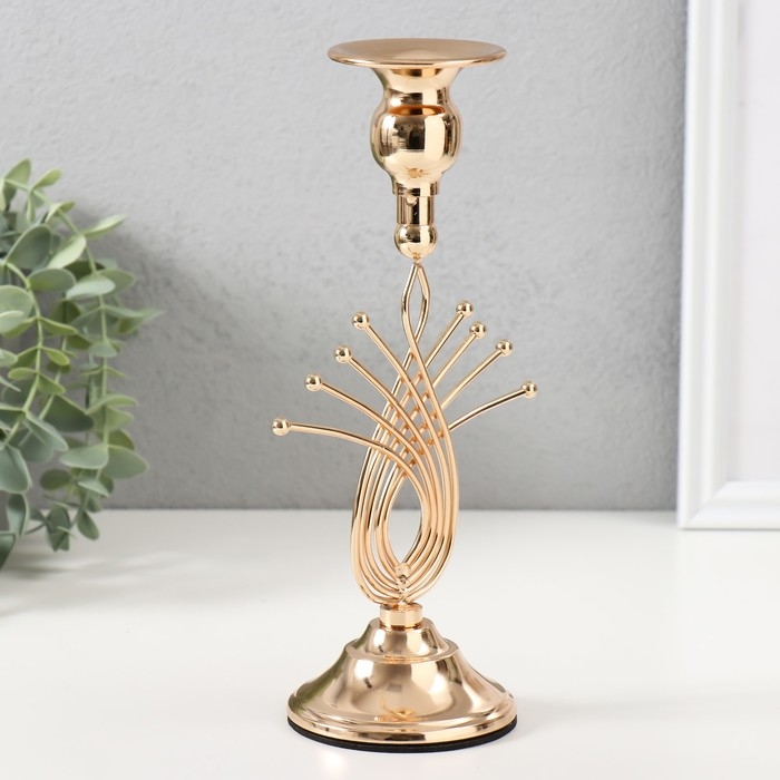 Подсвечник металл на 1 свечу Подсвечник металл на 1 свечу "Золотое сечение" d=2-6 см 8х8х23 см