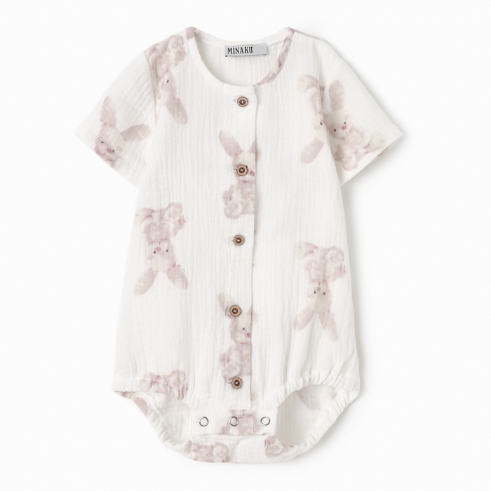 Боди детское MINAKU "Зайки", рост 86-92 см