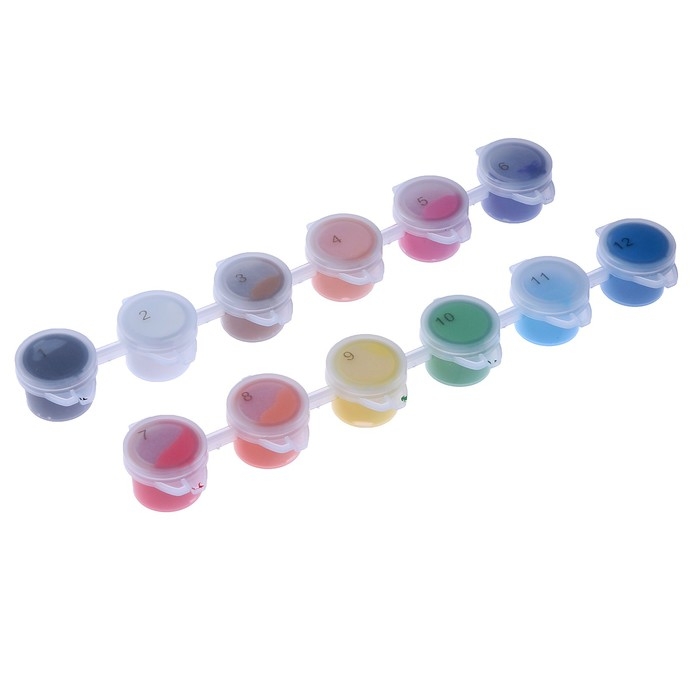 Набор акриловых красок &laquo;&lrm;Яркость цветов&raquo;&lrm;, 12 цветов