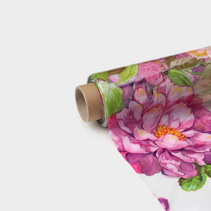 Клеёнка на стол Доляна &laquo;Сад&raquo;, ширина 137 см, толщина 0,08 мм, рулон 30 метров