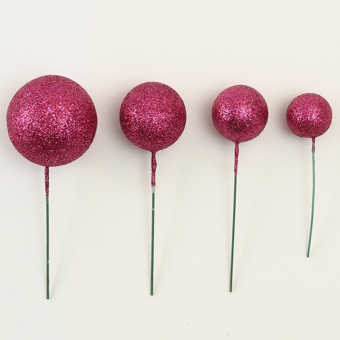 Набор топперов «Бусины», набор 20 шт., цвет бордовый Набор топперов «Бусины», набор 20 шт., цвет бордовый