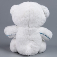 Мягкая игрушка &laquo;Мишка с жемчугом&raquo;, с бантиком, 25 см, цвет голубой