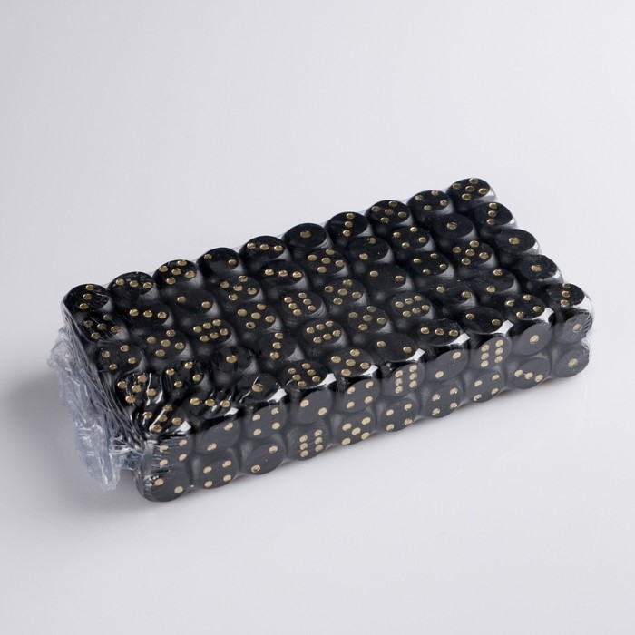 Кости игральные 1.6 х 1.6 см, набор 100 шт Кости игральные 1.6 х 1.6 см, набор 100 шт