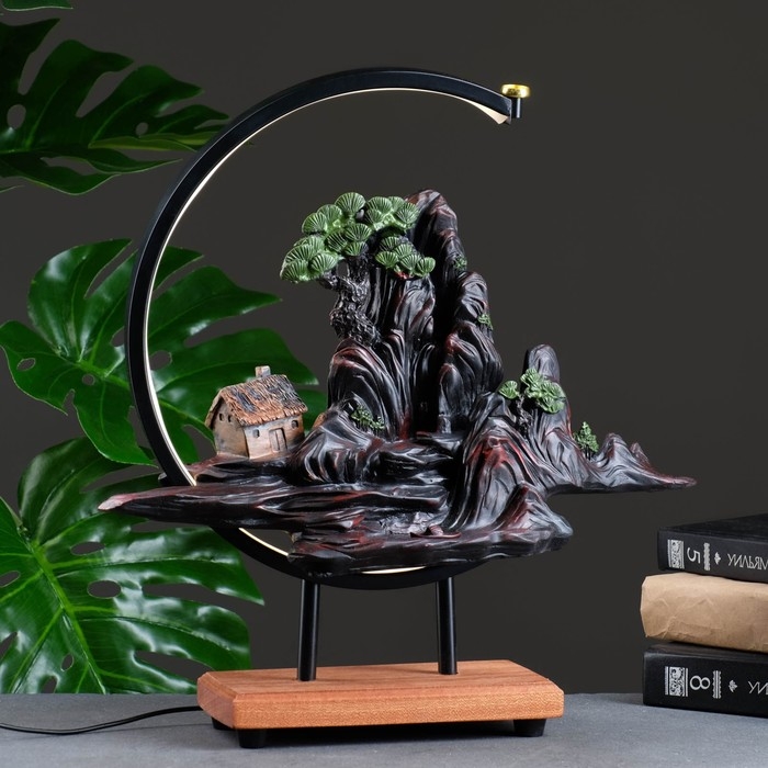 Подставка для благовоний Подставка для благовоний "Горы" 43х39см, с подсветкой USB