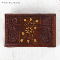 Шкатулка "Лепестки" дерево 15х10х6 см