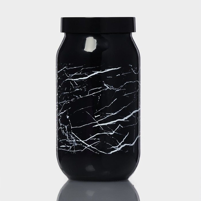 Банка стеклянная для сыпучих продуктов &laquo;Марбл&raquo;, 1 л