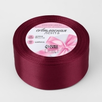 Лента атласная, 40 мм &times; 23 &plusmn; 1 м, цвет вишнёвый №37
