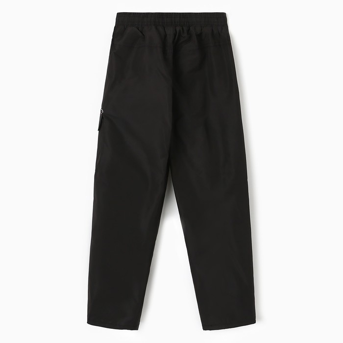 Брюки утеплённые для девочек, цвет чёрный, рост 128 см