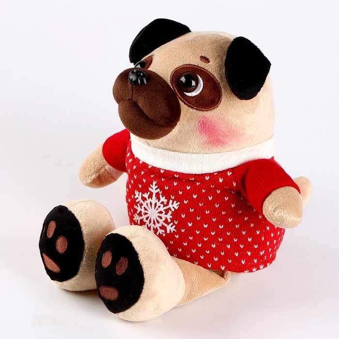Мягкая игрушка &laquo;Боня&raquo;, в красном свитере, новогодний, 25 см