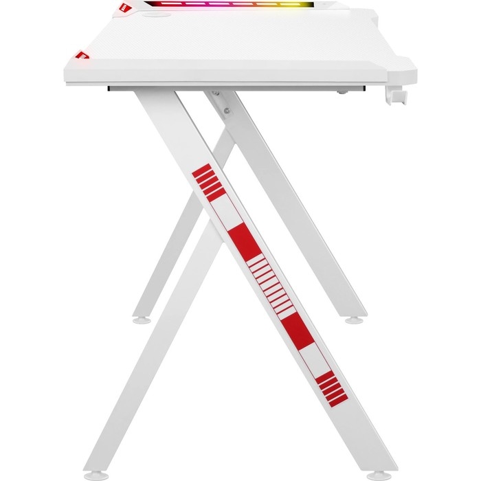 Стол игровой Defender Infinity, 120х75х60 см, нагрузка до 110 кг, подсветка, белый