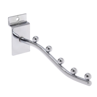 Кронштейн для экономпанелей, изогнутый, 5 шариков, d=9мм, L=19,5 см, цвет хром