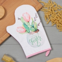 Варежка-прихватка Этель "Тюльпаны" 20х28см,саржа, 100% х/л, ватин 250г/м2 Варежка-прихватка Этель "Тюльпаны" 20х28см,саржа, 100% х/л, ватин 250г/м2