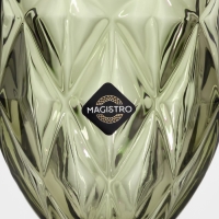 Бокал для вина стеклянный Magistro &laquo;Круиз&raquo;, 250 мл, 8&times;15,3 см, цвет зелёный