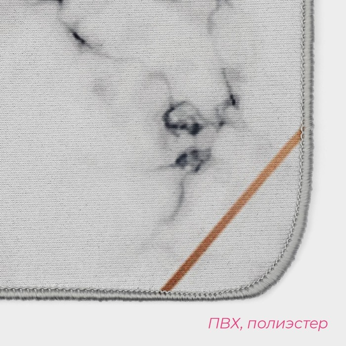 Набор ковриков для ванной и туалета Доляна &laquo;Мрамор&raquo;, 2 шт, 50&times;80 см, 40&times;50 см