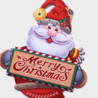 Декоративное украшение (подвеска) "Дедушка мороз на коньках" 33,5х24,5 см Декоративное украшение (подвеска) "Дедушка мороз на коньках" 33,5х24,5 см