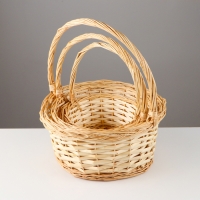 Набор корзин, 3 шт, 33×15×35 см, 28×13×27 см, 24×12×22 см, ива Набор корзин, 3 шт, 33×15×35 см, 28×13×27 см, 24×12×22 см, ива