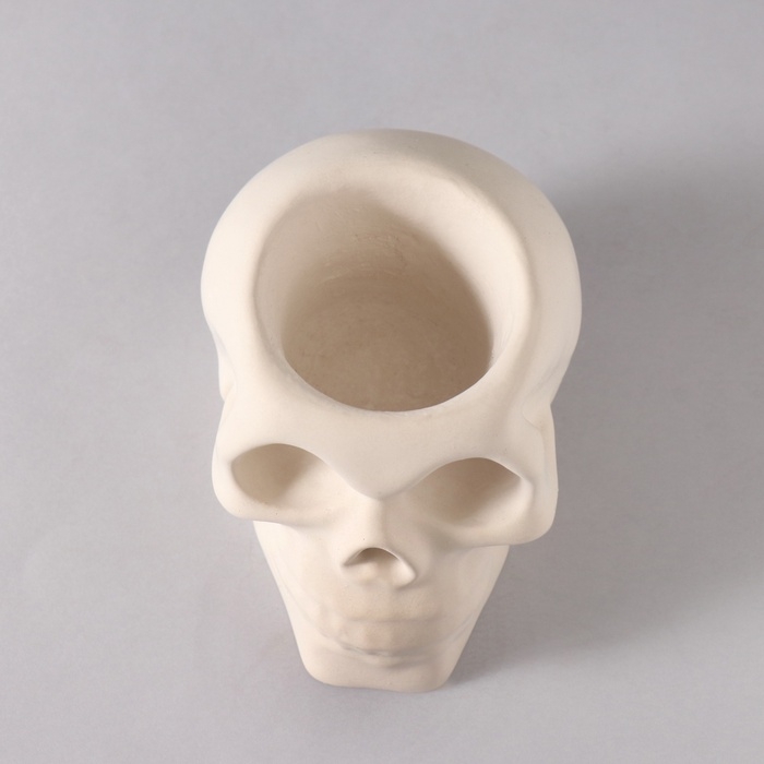 Подсвечник Подсвечник "Череп " 7*10см белый