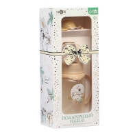 Подарочный набор новогодний &laquo;Little Princess&raquo;: бутылочка для кормления 150 мл. + пустышка силикон ортодонтическая, Mum&Baby