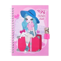 Записная книжка подарочная, 45 листов, линия, на замке, на гребне,Путешественница(17,8х13см) 10549 Записная книжка подарочная, 45 листов, линия, на замке, на гребне,Путешественница(17,8х13см) 10549