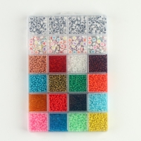 Набор для создания украшений, набор 24 цвета,1 шт. — 3 мм, 400 букв, леска, фурнитура, ножницы Набор для создания украшений, набор 24 цвета,1 шт. — 3 мм, 400 букв, леска, фурнитура, ножницы