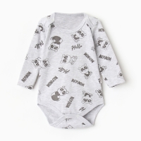 Боди детский, цвет тёмно-серый, рост 68 см