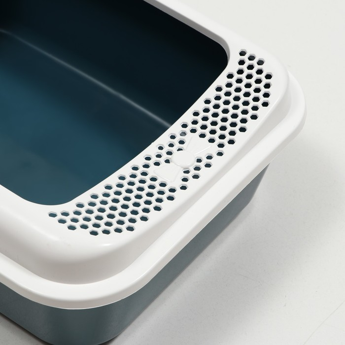 Туалет Сима с бортом + совок-микс 30 х 39 х 13,5 см серый FIX Туалет Сима с бортом + совок-микс 30 х 39 х 13,5 см серый FIX