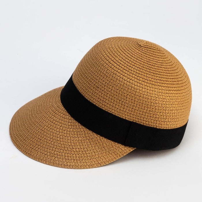 Кепка женская плетёная MINAKU цвет коричневый, р-р 58 Кепка женская плетёная MINAKU цвет коричневый, р-р 58