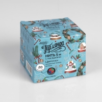 Гирлянда &laquo;Нить&raquo; 5 м с насадками &laquo;Цветочки&raquo;, IP20, прозрачная нить, 20 LED, свечение мульти (RG/RB), мигание, 220 В