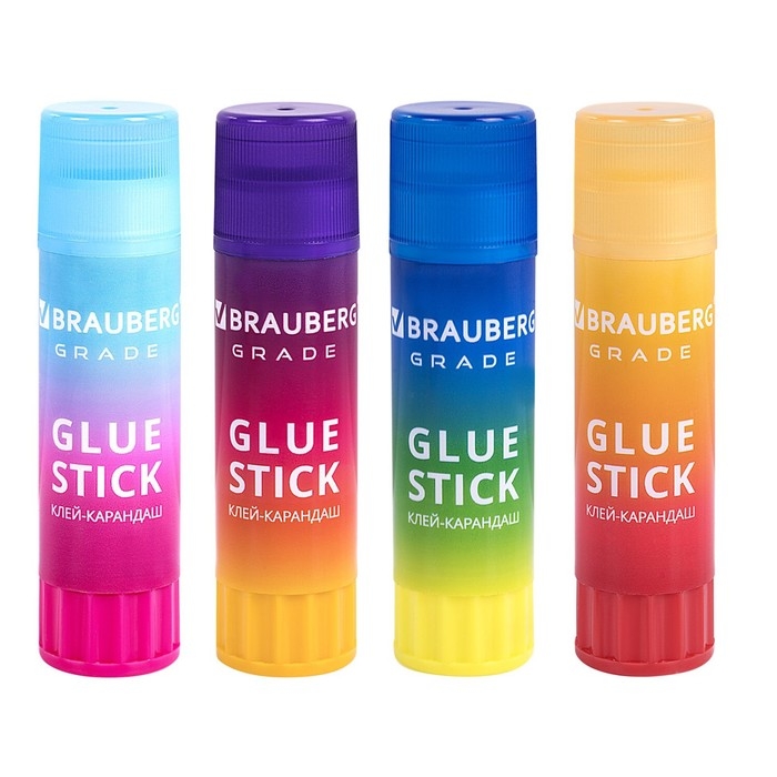 Клей-карандаш PVP 21г BRAUBERG GRADE, в градиентном корпусе, ассорти 271247 Клей-карандаш PVP 21г BRAUBERG GRADE, в градиентном корпусе, ассорти 271247