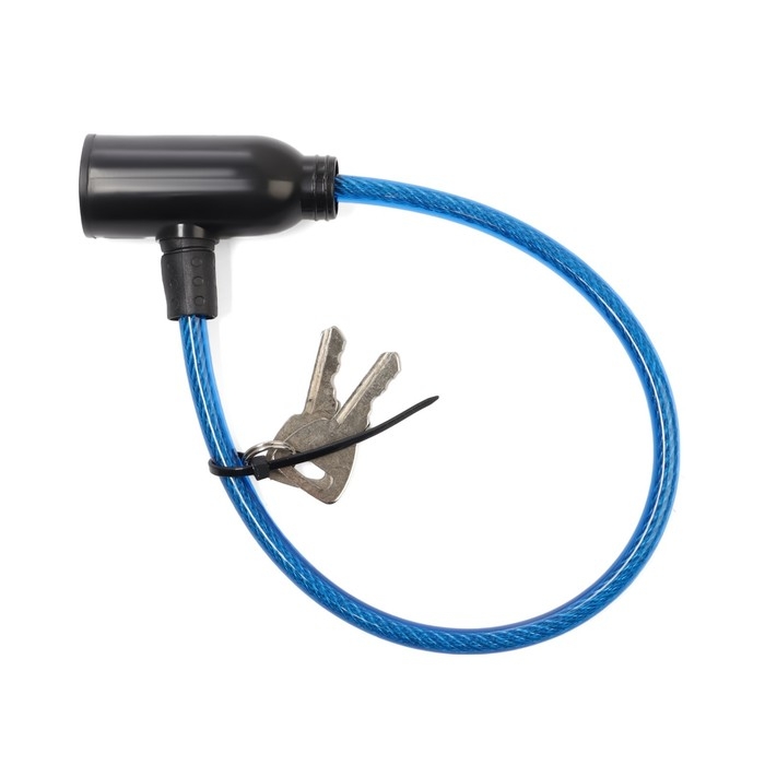 Замок навесной велосипедный, 350 мм, d=6 мм, английский ключ, микс Замок навесной велосипедный, 350 мм, d=6 мм, английский ключ, микс