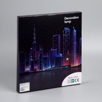 Неоновая вывеска &laquo;Наушники&raquo; 27 x 27 см, USB, свечение розово-синее