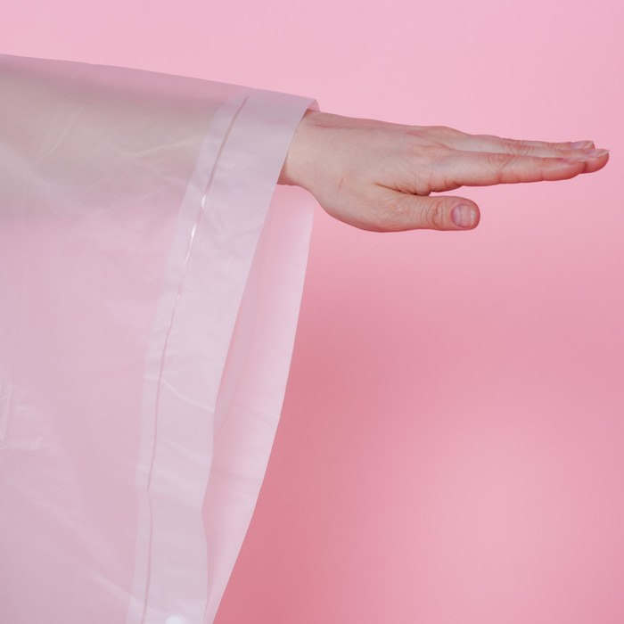 Дождевик взрослый пончо &laquo;Свобода&raquo;, оверсайз, 44-52, 97 х 120 см, цвет белый