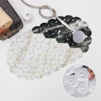 Коврик противоскользящий в ванну на присосках Доляна &laquo;Бурлеск&raquo;, 35&times;65 см