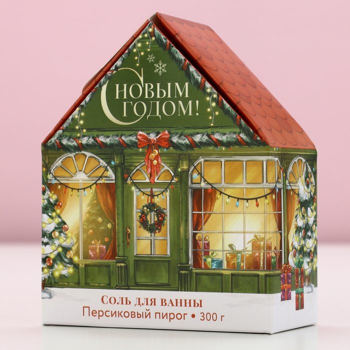 Соль для ванны &laquo;С Новым Годом!&raquo;, 300 г, аромат персикового пирога, ЧИСТОЕ СЧАСТЬЕ