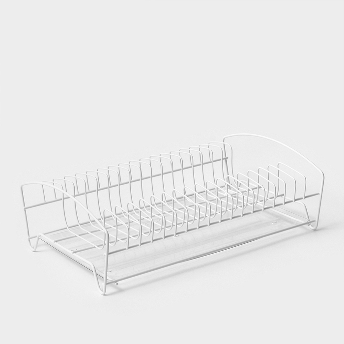 Сушилка для посуды с поддоном, 39&times;25&times;12 см, цвет белый