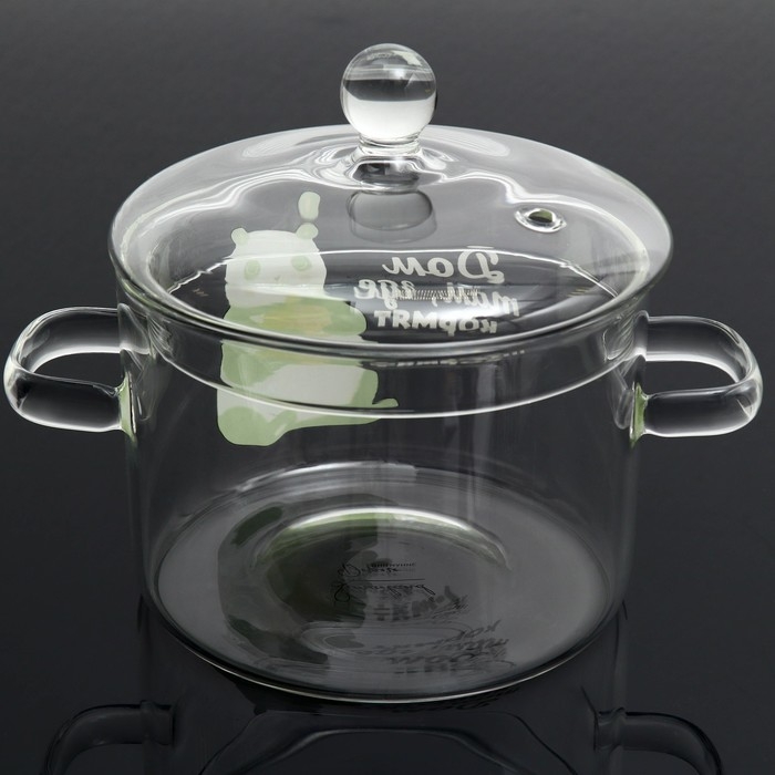 Кастрюля из жаропрочного стекла &laquo;Дом там, где кормят&raquo;, 1500 мл