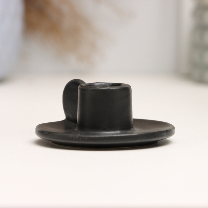 Подсвечник Подсвечник "Саймон" черный глянец, 3х6х6см