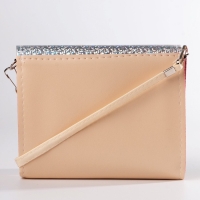 Сумка детская для девочки "Лисичка", на клапане, цвет бежевый