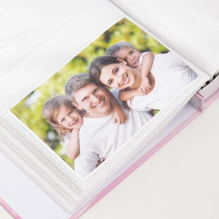 Фотоальбом на 200 фото 10х15 см "Цветы в холщовом мешке" в коробке МИКС 26,5х20,5х5,5 см