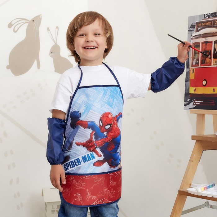 Фартук с нарукавниками детский «Человек-Паук», 49 х 39 см Фартук с нарукавниками детский «Человек-Паук», 49 х 39 см